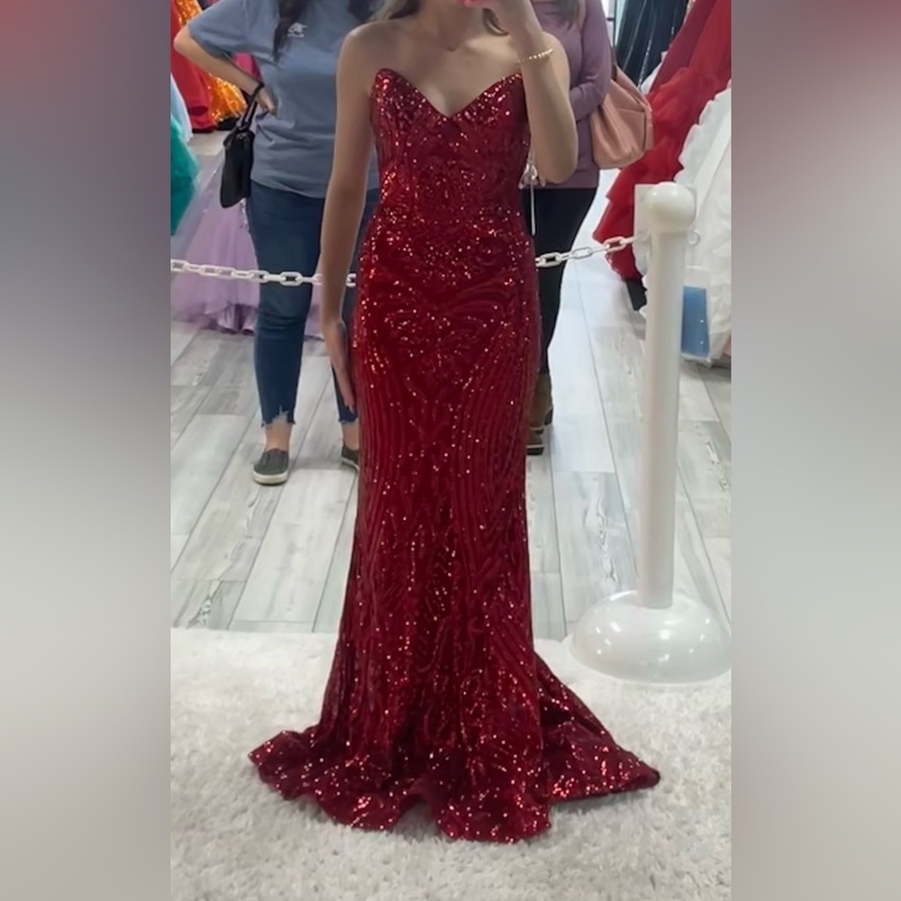JOVANI red prom dress